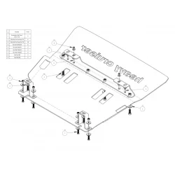 Osłona chłodnic i silnika Toyota Tundra 2014- aluminiowa